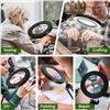 Image 4 : LED Lighted Magnifyer Lamp; 12X Magnifying Glass LED Light with Clamp Design/Heavy Base - New!