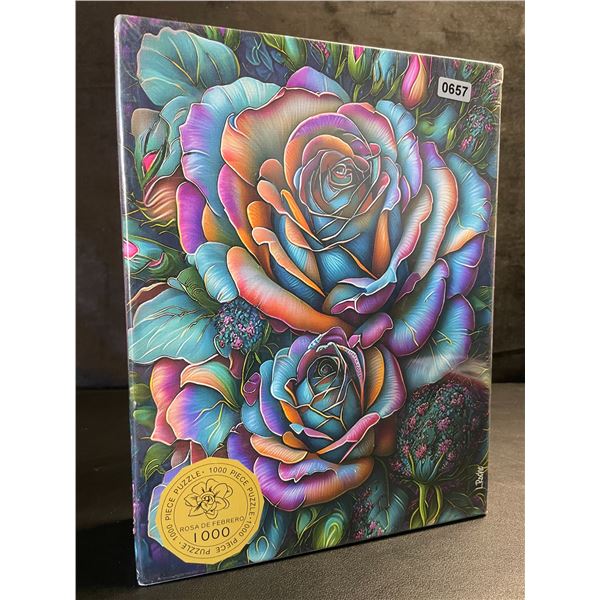 1000PC Rosa De Febrero Colorful Rose Jigsaw Puzzle for Adults - New Sealed