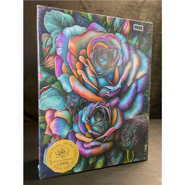 1000PC Rosa De Febrero Colorful Rose Jigsaw Puzzle for Adults - New Sealed