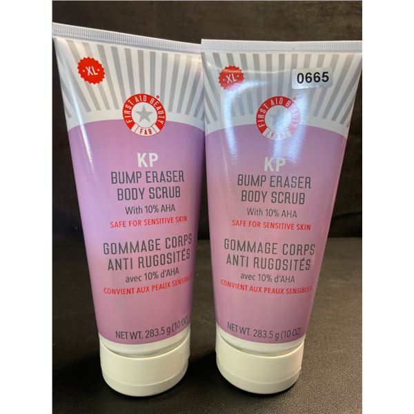 Lot of 2 FirstAidBeauty KP Bump Eraser Body Scrubs for Sensitive Skin (10oz) with 10% AHA - New