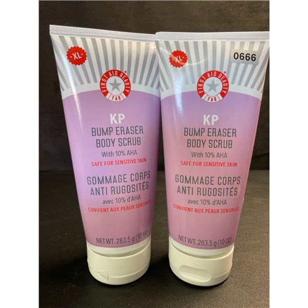 Lot of 2 FirstAidBeauty KP Bump Eraser Body Scrubs for Sensitive Skin (10oz) with 10% AHA - New