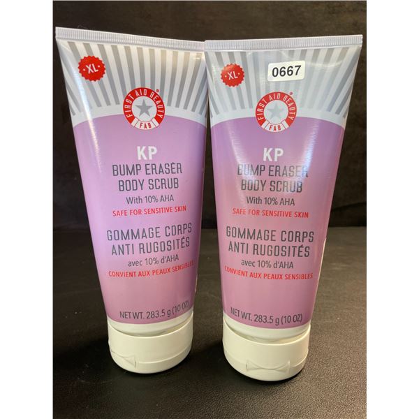 Lot of 2 FirstAidBeauty KP Bump Eraser Body Scrubs for Sensitive Skin (10oz) with 10% AHA - New