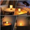 Image 4 : Cordless Glass Table Lamp (Battery Operated) with Timer & LED Bulb - Brand New