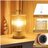 Image 5 : Cordless Glass Table Lamp (Battery Operated) with Timer & LED Bulb - Brand New