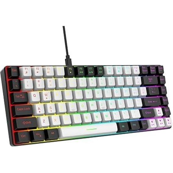 G84 RGB Backlit Gaming Keyboard - Compact Wired Mechanical Computer Keyboard - New