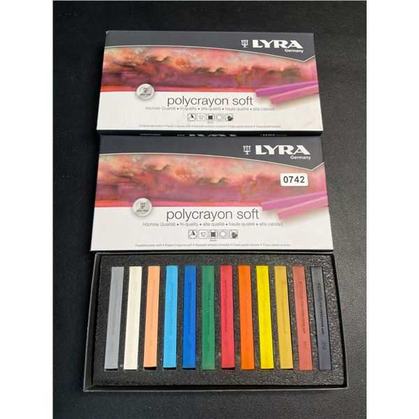 LYRA Germany 12-Pack Polycrayon Soft Pastel Crayons; Highly Pigmented Soft Pastels - New