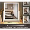 Image 4 : 12-Inch LED Makeup Mirror/Vanity Mirror with Lights; 3 Color Modes & Adjustable Brightness - New