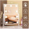 Image 3 : Hollywood Vanity Mirror With 9 Lights - 3 Color Modes, Touch Control, Tabletop Makeup Mirror - New