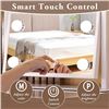 Image 4 : Hollywood Vanity Mirror With 9 Lights - 3 Color Modes, Touch Control, Tabletop Makeup Mirror - New