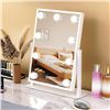 Image 6 : Hollywood Vanity Mirror With 9 Lights - 3 Color Modes, Touch Control, Tabletop Makeup Mirror - New
