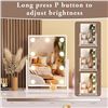 Image 7 : Hollywood Vanity Mirror With 9 Lights - 3 Color Modes, Touch Control, Tabletop Makeup Mirror - New