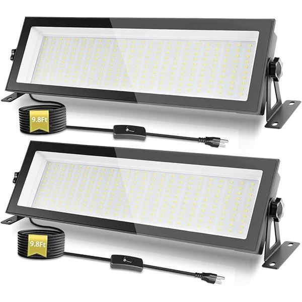 2-Pack Large Plug-In LED Shop Lights/Garage Lights (16") White; 5000K; 240 LEDs - Brand New!