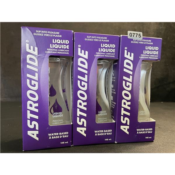 3 Boxes of ASTROGLIDE Water-Based Personal Lubricant/Lubes (148ml Each) - New Sealed