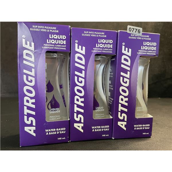 3 Boxes of ASTROGLIDE Water-Based Personal Lubricant/Lubes (148ml Each) - New Sealed