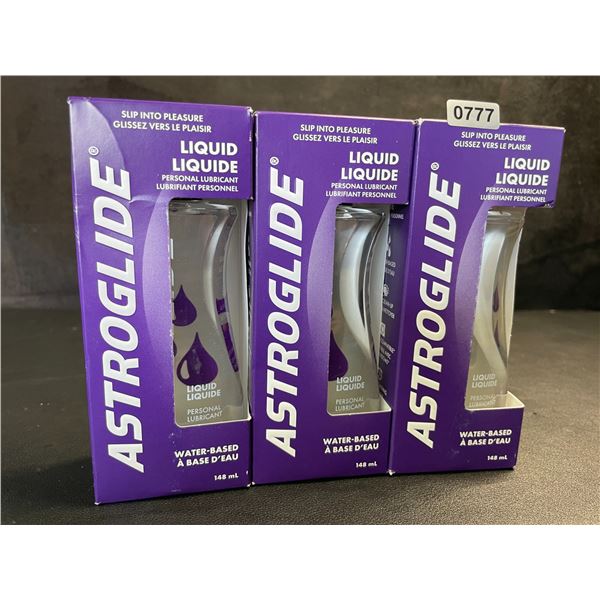 3 Boxes of ASTROGLIDE Water-Based Personal Lubricant/Lubes (148ml Each) - New Sealed