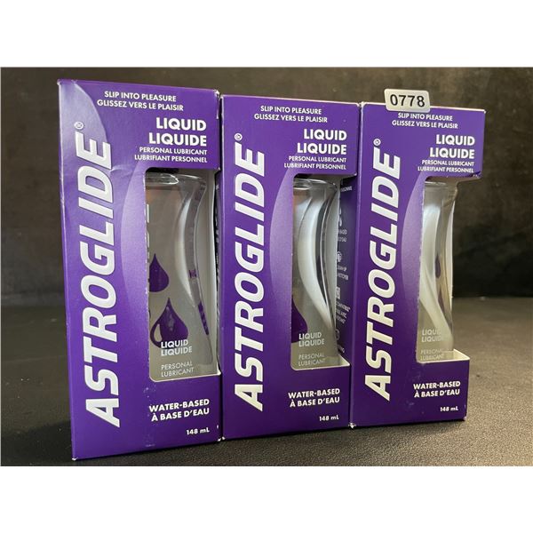 3 Boxes of ASTROGLIDE Water-Based Personal Lubricant/Lubes (148ml Each) - New Sealed