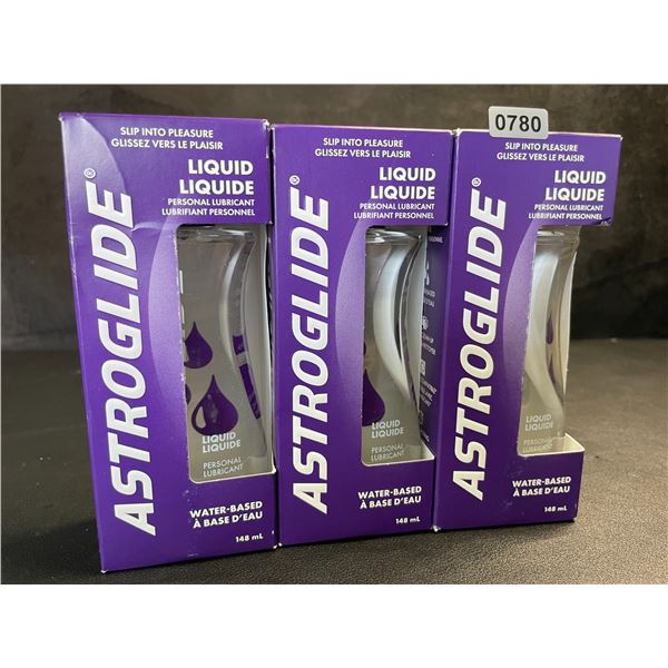3 Boxes of ASTROGLIDE Water-Based Personal Lubricant/Lubes (148ml Each) - New Sealed