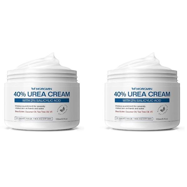 2 Boxes 40% Urea Cream (150m) Moisturizing & Nourishing for Cracker/Rough/Dry Skin - New