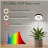 Image 2 : Bamworld Telescoping LED Plant Grow Light for Indoor Plants; 8W LED Halo Design, Full Spectrum - New