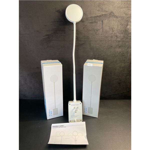 Lot of 2 Plug-In Flexible/Long Ultra-Bright LED Lights for Bedroom, Living Room, Office (White) New