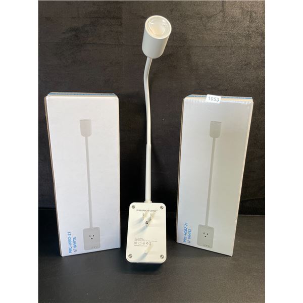 Lot of 2 Plug-In Flexible/Long Ultra-Bright LED Lights w/ USB-C/A Port + Socket (White) New