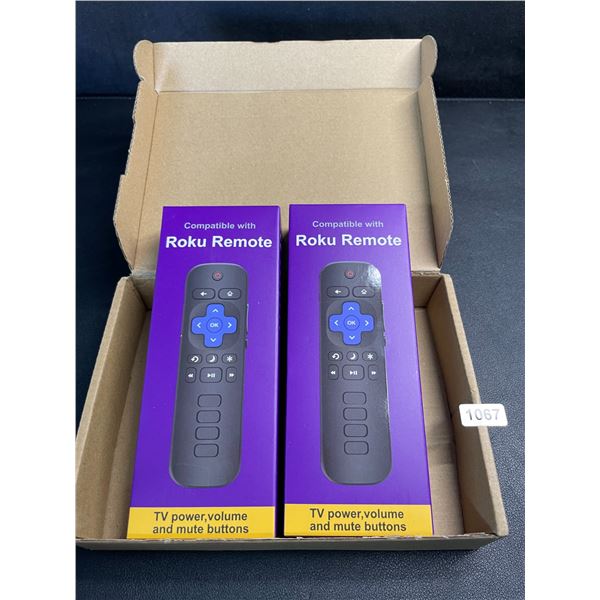 2-Pack Remotes for Roku TV - Classic Roku Remotes Compatible w/ TCL/Onn/Hisense/Sharp etc. NEW