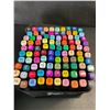 Image 3 : 100PCS Dual-Tip Artist Markers Set - Multi-Color Alcohol Markers for Drawing/Sketching - NEW