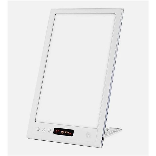 12,000Lux Sun Light Therapy Lamp with Alarm Clock; Sunrise/Sunset Simulation Lamp - New!