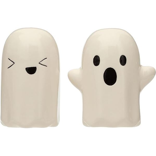 Cute Ghost Salt & Pepper Shakers by Pearhead - New
