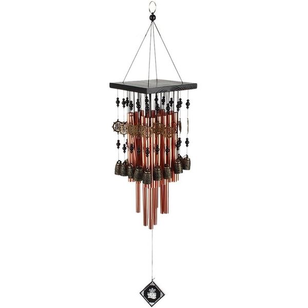 Large Outdoor Copper Bell/Metal Wind Chime for Outdoor Patio Decor (29.5") - New