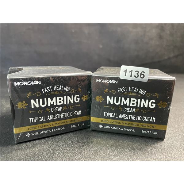 2 Boxes Morovan Fast Healing Numbing Cream/Topical Anesthetic Creams (50g) New Sealed!