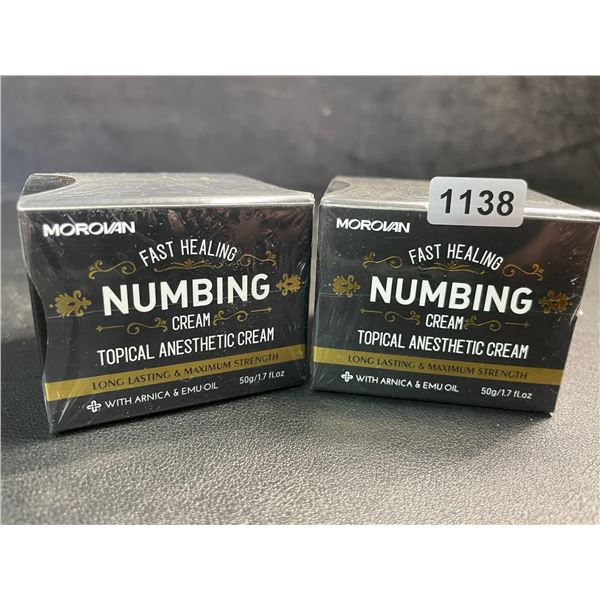 2 Boxes Morovan Fast Healing Numbing Cream/Topical Anesthetic Creams (50g) New Sealed!