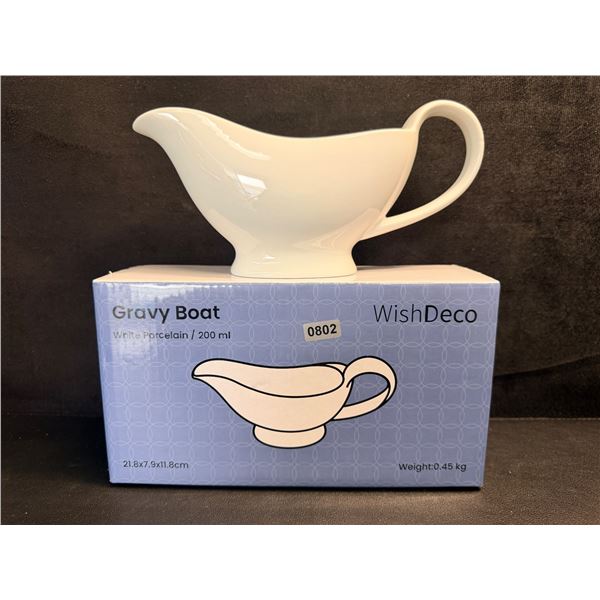 200ml Porcelain Gravy Boat by WishDeco - New
