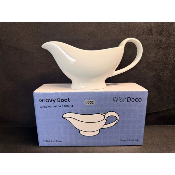 200ml Porcelain Gravy Boat by WishDeco - New