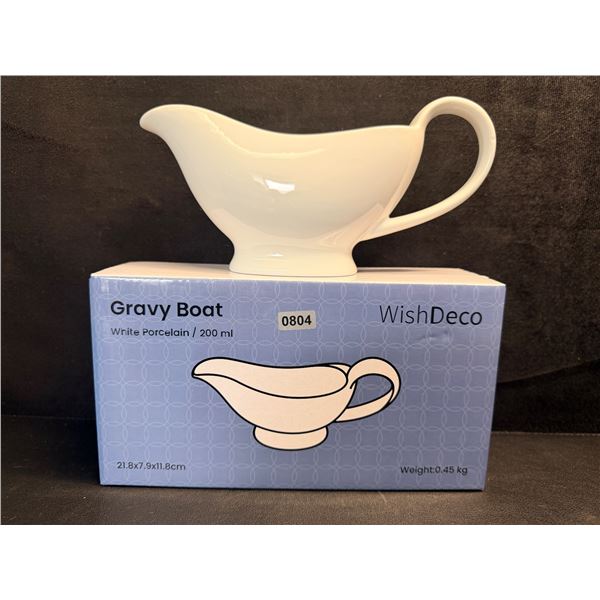 200ml Porcelain Gravy Boat by WishDeco - New