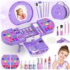 Image 1 : 57PC Kids Makeup Set for Girls (Purple) Compact/Cute Makeup Kit with Various Cosmetics - New!