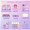 Image 2 : 57PC Kids Makeup Set for Girls (Purple) Compact/Cute Makeup Kit with Various Cosmetics - New!