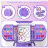 Image 5 : 57PC Kids Makeup Set for Girls (Purple) Compact/Cute Makeup Kit with Various Cosmetics - New!