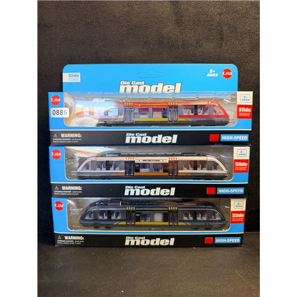 Set of 3 Die Cast Model Trains - New