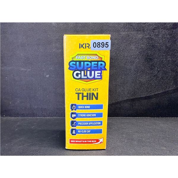 Fast Bond Super Glue - Thin Formula CA Glue Kit - New