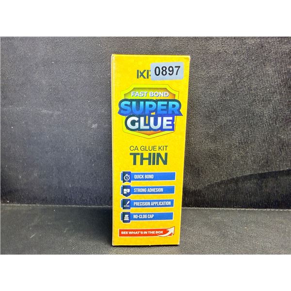 Fast Bond Super Glue - Thin Formula CA Glue Kit - New