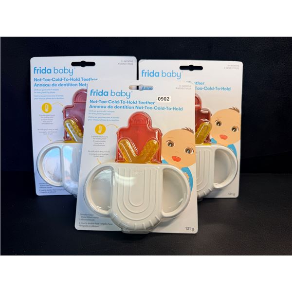 Lot of 3 Frida Baby Not-Too-Cold-To-Hold Teethers (For 3+ Months) Freezable Teethers - New Sealed