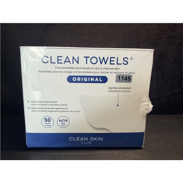 Box of 50 Original Clean Towels for Gentle Exfoliation and Cleaning - New