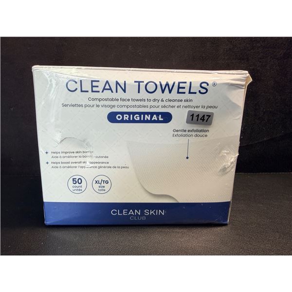Box of 50 Original Clean Towels for Gentle Exfoliation and Cleaning - New