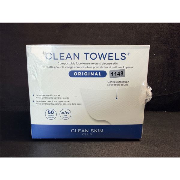 Box of 50 Original Clean Towels for Gentle Exfoliation and Cleaning - New