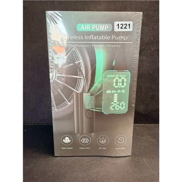 Portable Rechargeable Tire Inflator/Air Pump - Cordless Powerbank/Tire Pump with LED Screen - New!
