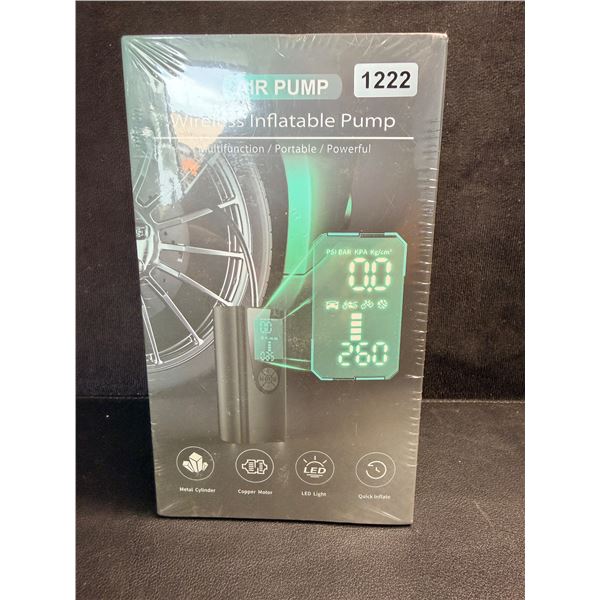 Portable Rechargeable Tire Inflator/Air Pump - Cordless Powerbank/Tire Pump with LED Screen - New!