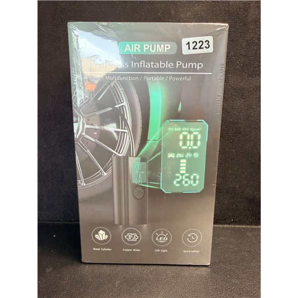 Portable Rechargeable Tire Inflator/Air Pump - Cordless Powerbank/Tire Pump with LED Screen - New!