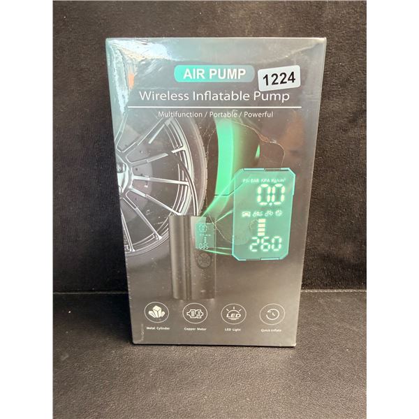 Portable Rechargeable Tire Inflator/Air Pump - Cordless Powerbank/Tire Pump with LED Screen - New!