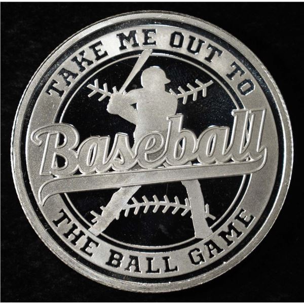 BASEBALL 1 OZ .999 SILVER ROUND